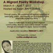 Cynthia Dewi Oka Leads a Migrant Poetry Workshop: Apply by February 3
