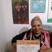 Nancy Shell won first place for Works on Paper at Fleisher Art Memorial Adult Student Art Show