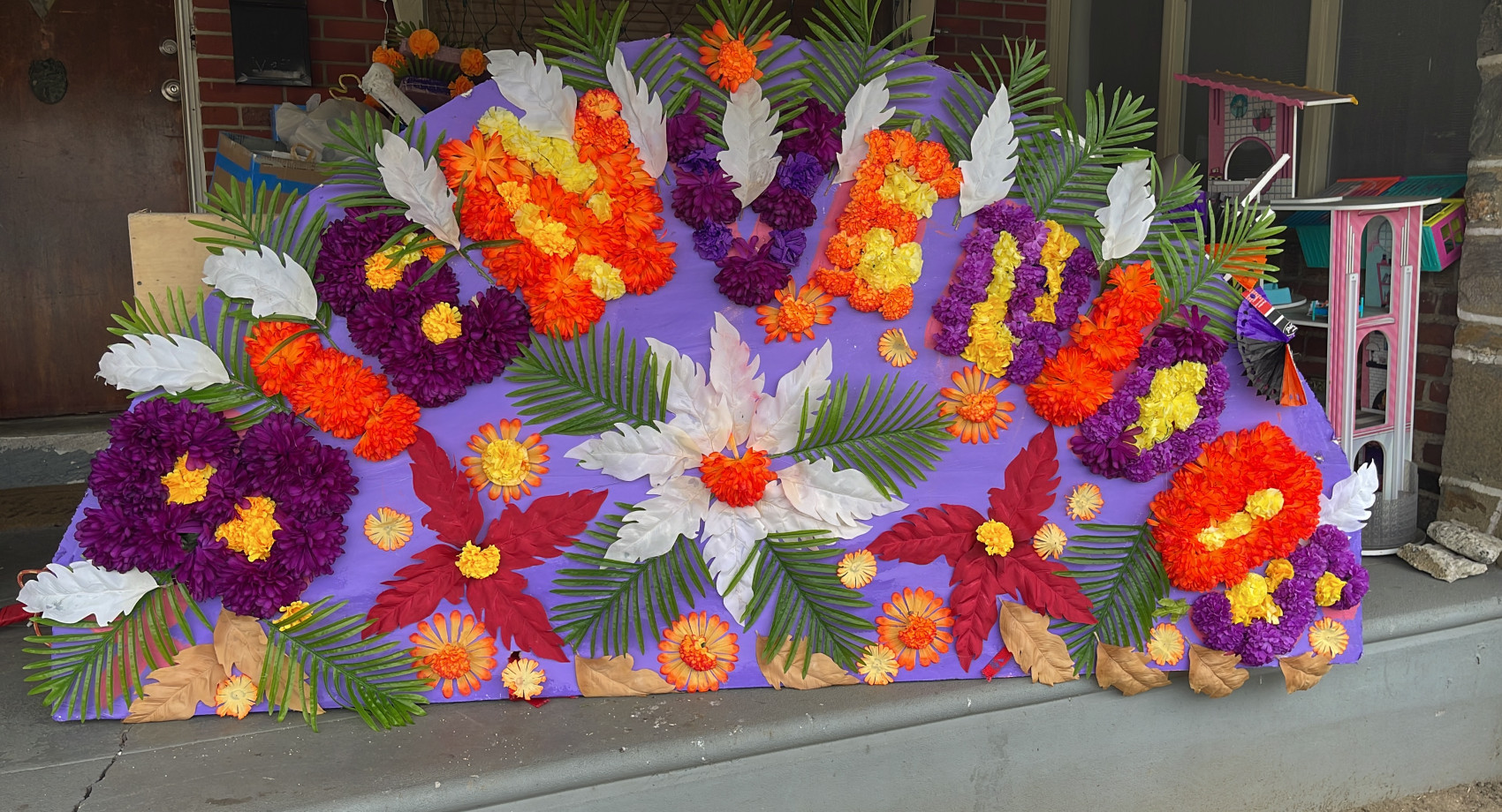 Panel decorado en flores