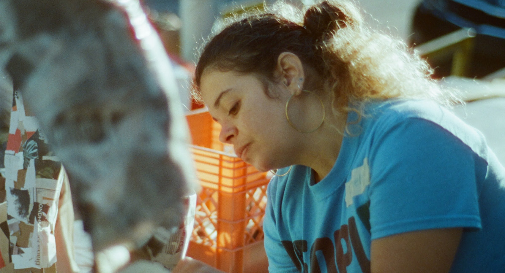 Rachel building puppets at Spiral Q