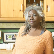 Valerie in her mid-century kitchen